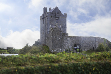 Fototapeta na wymiar Dunguire castle during summer season in county Galway