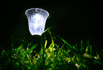 Lantern lighting in the garden