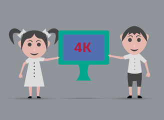boy and girl with 4k