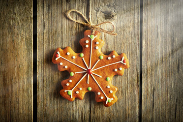 Christmas homemade gingerbread cookie