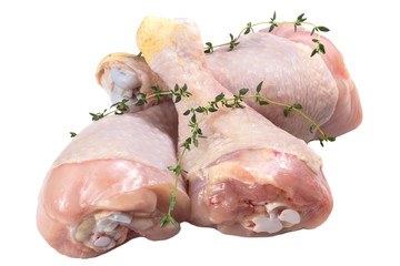 chicken legs on a white background
