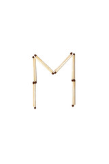 letter M made of safety match