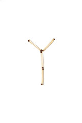 letter Y made of safety match