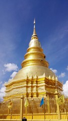 Fototapeta premium Hariphunchai temple,lamphun,thailand