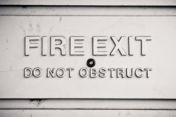 Fire exit sign