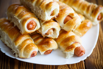 sausage baked in dough