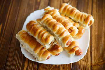 sausage baked in dough