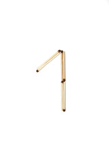 one number made of safety match