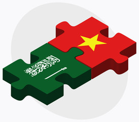 Saudi Arabia and Vietnam Flags