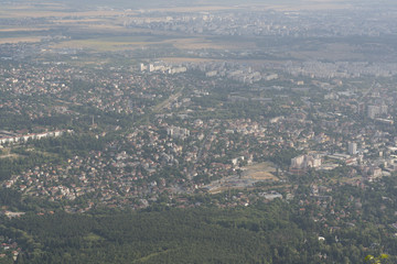 Fototapeta premium areal view of the city of Sofia. Sofia is the capital of Bulgari