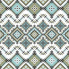 Fototapeta premium ethnic blue modern vector pattern