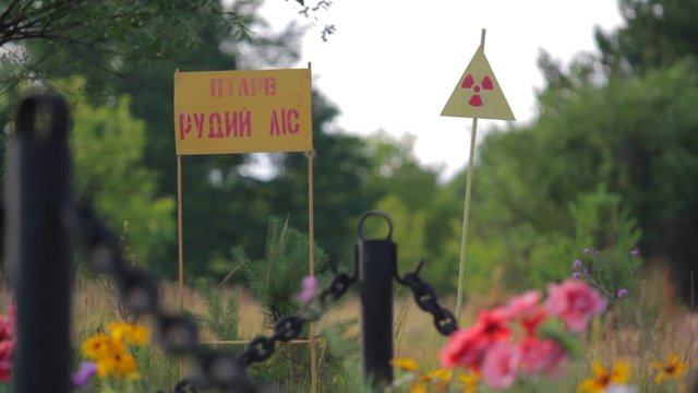 Entrance sign to the now-abandoned Ukraine city of Pripyat.Entrance sign to the now-abandoned Ukraine city of Pripyat, once home to the families of Chernobyl nuclear power plant workers