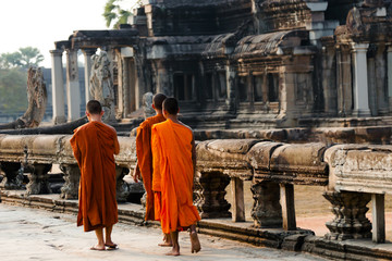 Monks - Angkor Wat - Cambodia