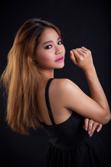 Fototapeta premium Portrait of beautiful Asian girl