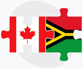 Canada and Vanuatu Flags