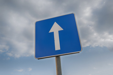 road traffic sign way up