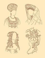 Women's hats and hairstyles