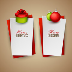 Christmas banners set. Vector illustration.