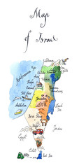 Map Israel attractions