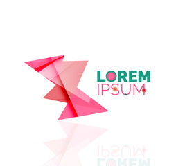 Logo, abstract geometric business icon