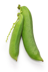sword beans isolated on white background
