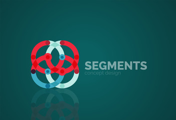 Vector outline minimal abstract geometric logo