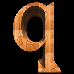 Conceptual 3D abstract wood or wooden brown font isolated