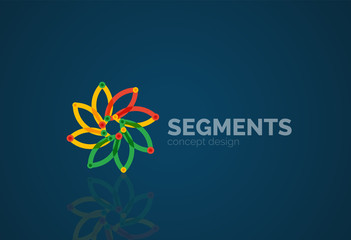 Vector outline minimal abstract geometric logo