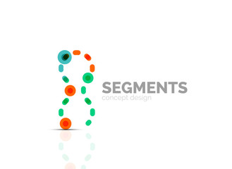 Vector outline minimal abstract geometric logo