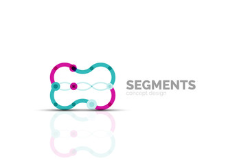 Vector outline minimal abstract geometric logo