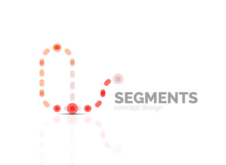 Vector outline minimal abstract geometric logo