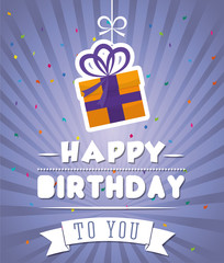 Happy birthday colorful card 