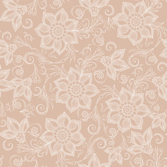 Henna Mehendi Tattoo Seamless Pattern