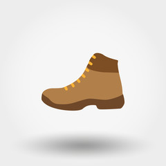 Boot. Icon. Flat.