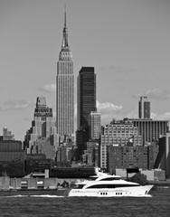 new york cityscape over the hudson river