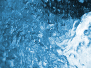 blue water with oxygen bubbles texture