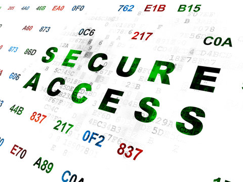 Privacy concept: Secure Access on Digital background