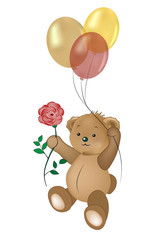 Teddy bear in the sky