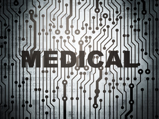 Medicine concept: circuit board with Medical