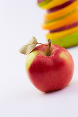 cut fruits and apple
