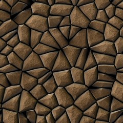 Ornamental stones of different shapes - brown pattern