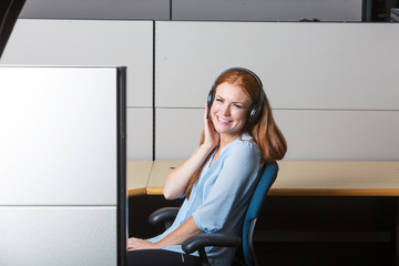 Friendly customer service agent