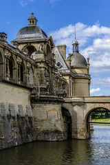 Famous Chateau de Chantilly (1560). Oise, Picardie, France.