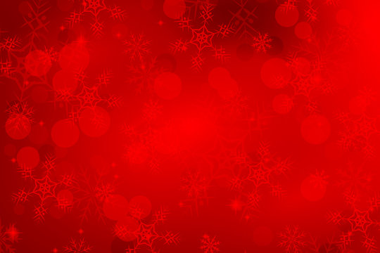 Red Christmas Background with Snowflakes