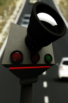 Traffic Vehicle Road Speed Control Recording Unit