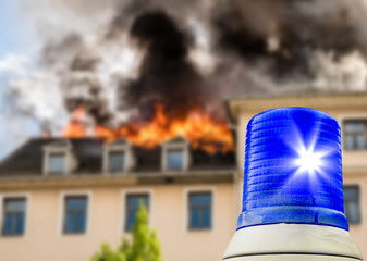 Blaulicht bei Brand