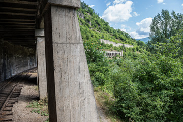 narrow gauge railroad from Borjomi to Bakuriani, south-central part of Georgia
