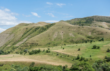 Fototapeta na wymiar View from the Borjomi - Atskuri road, Samtskhe-Javakheti region in Georgia