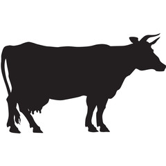 Silhouette of a cow 