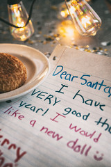 Holiday: Child Letter To Santa With Edison Bulbs